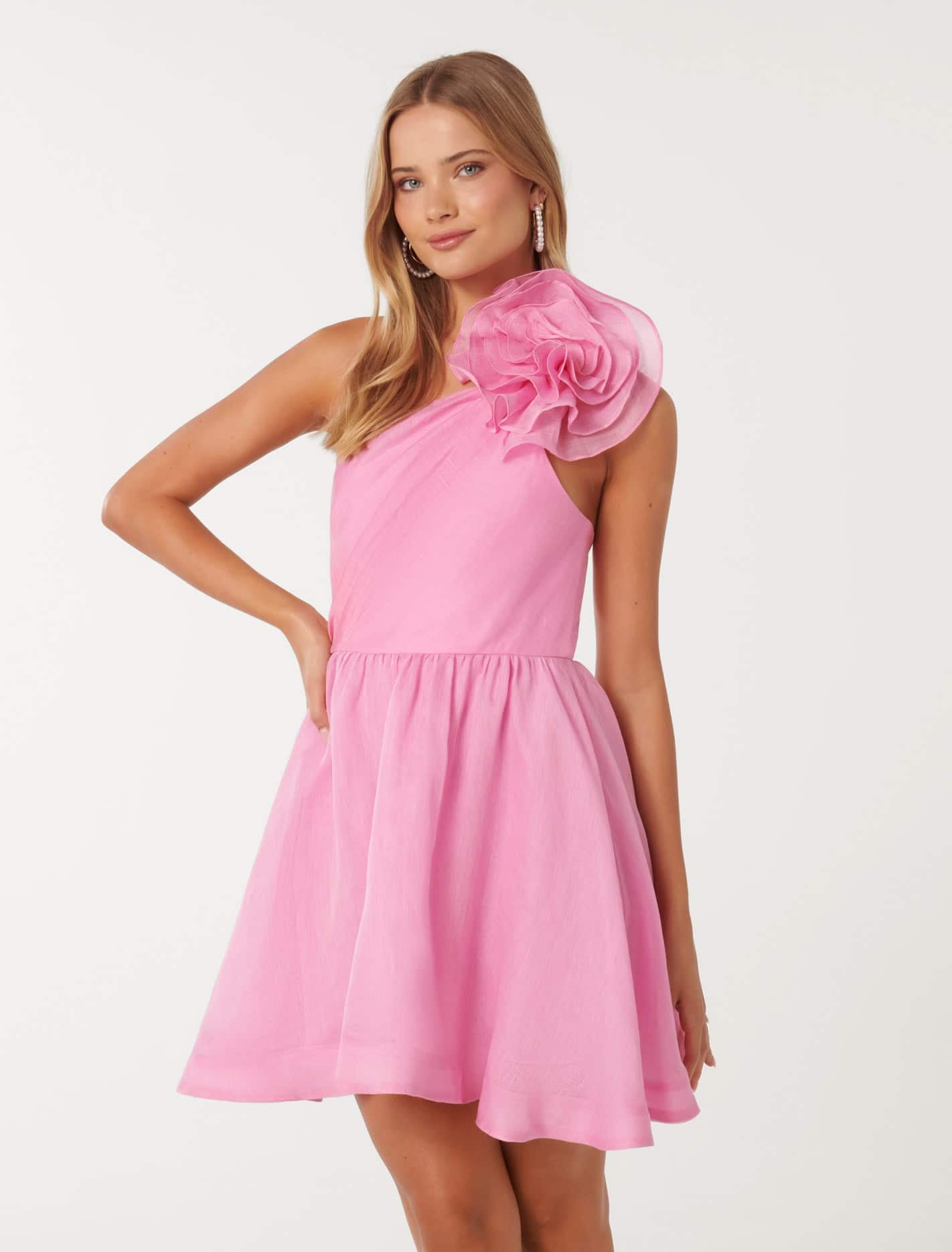 Gigi mini dress with silk rosette