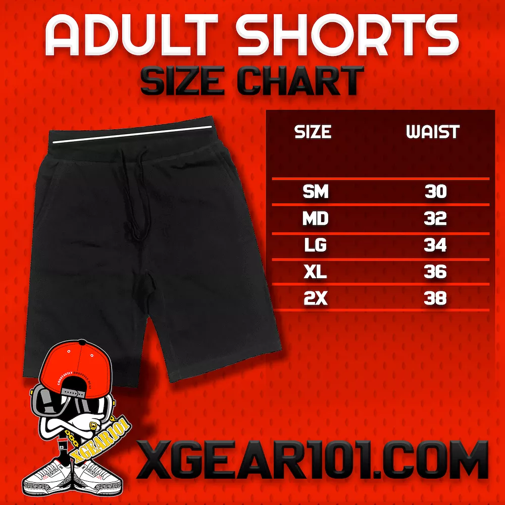 Glow Heart Baws Black Cotton Fleece Shorts