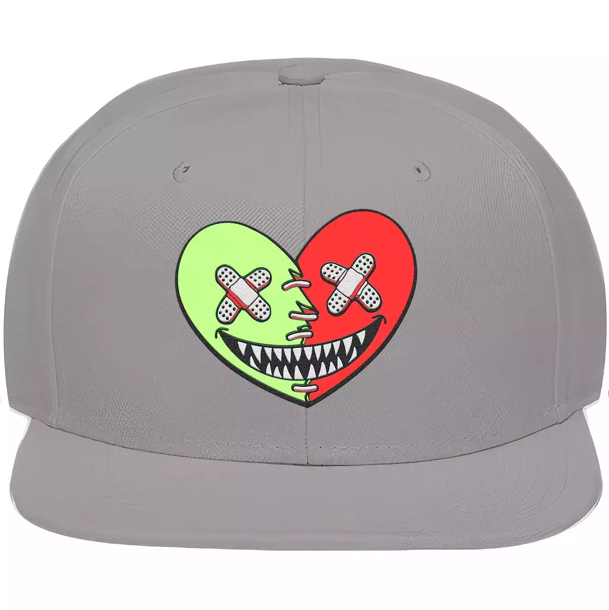 Glow Heart Baws Light Grey Snapback Hat