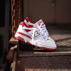 Grade School New Balance 550 - White/Red