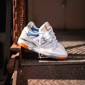 gradeschool white citrus new balance 550 shoes