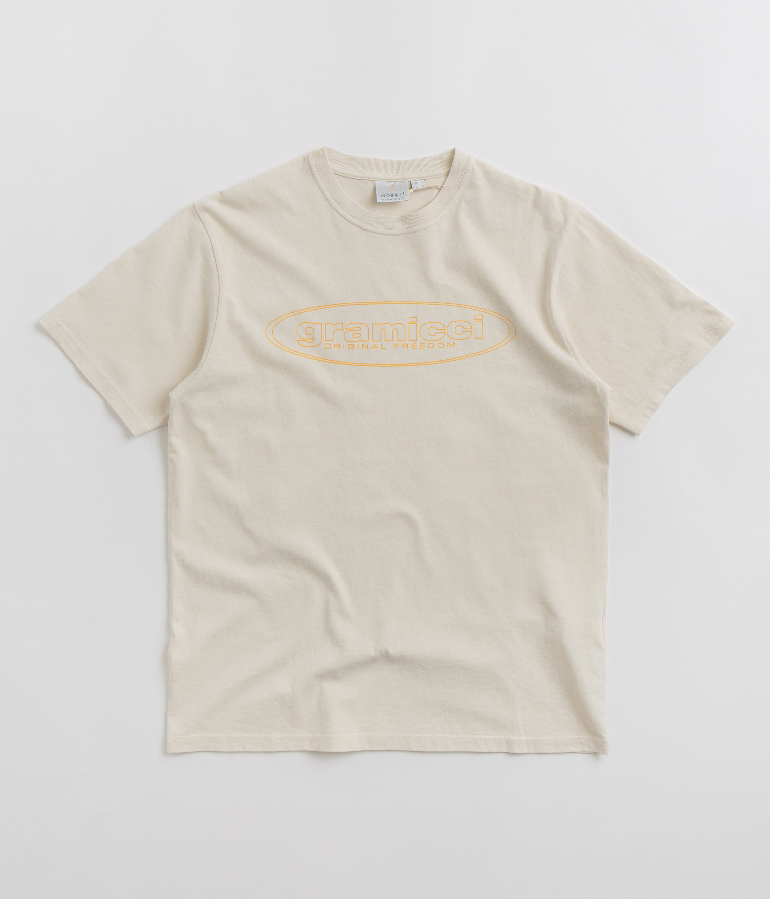 Gramicci Original Freedom T-Shirt in Sand Pigment.