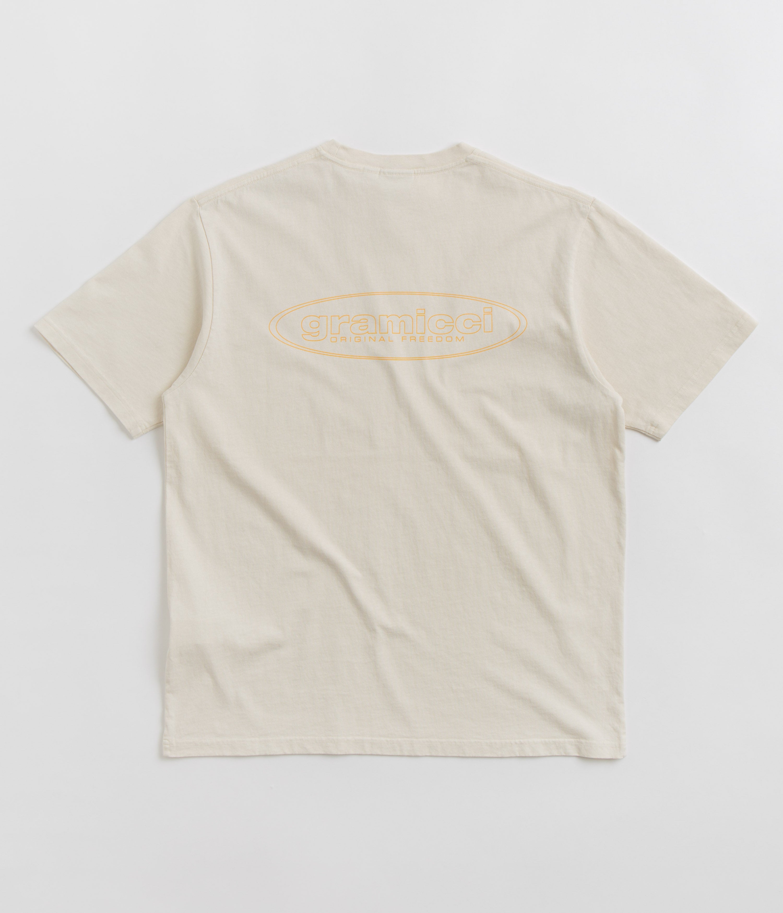 Gramicci Original Freedom T-Shirt in Sand Pigment.