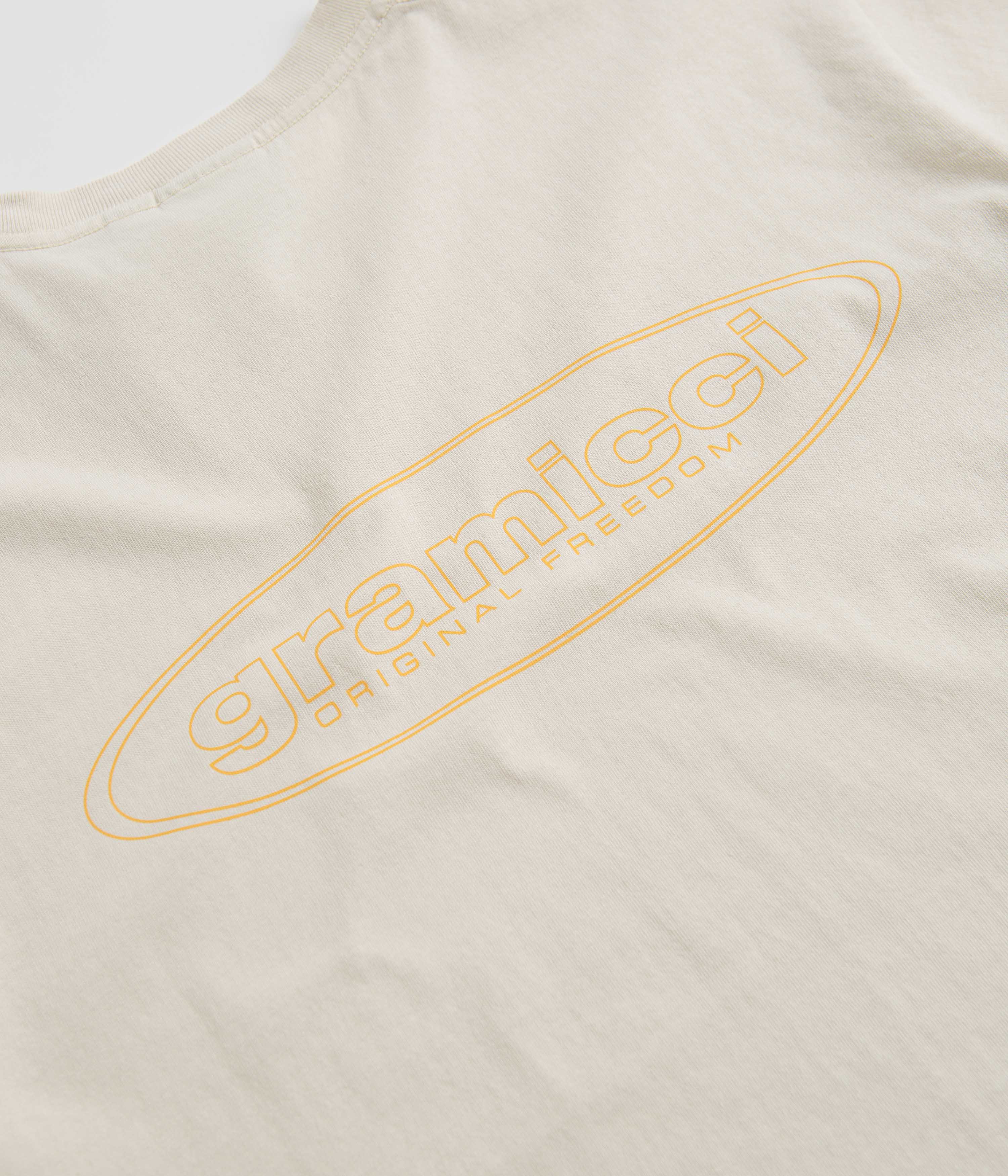 Gramicci Original Freedom T-Shirt in Sand Pigment.