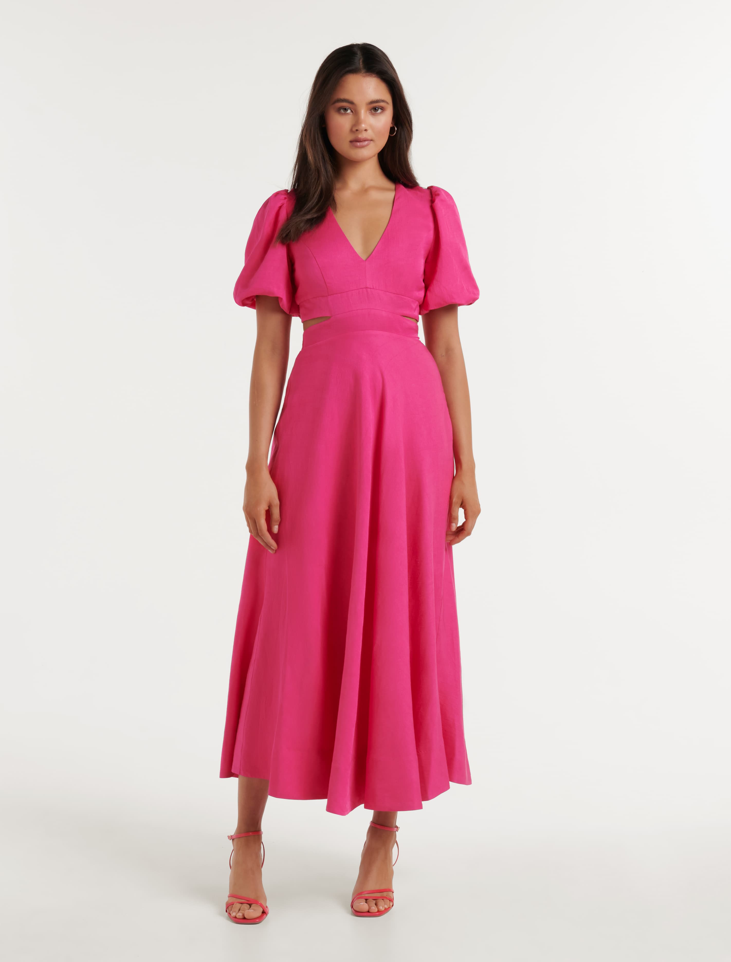 Hadley Midi Dress with Tie Back