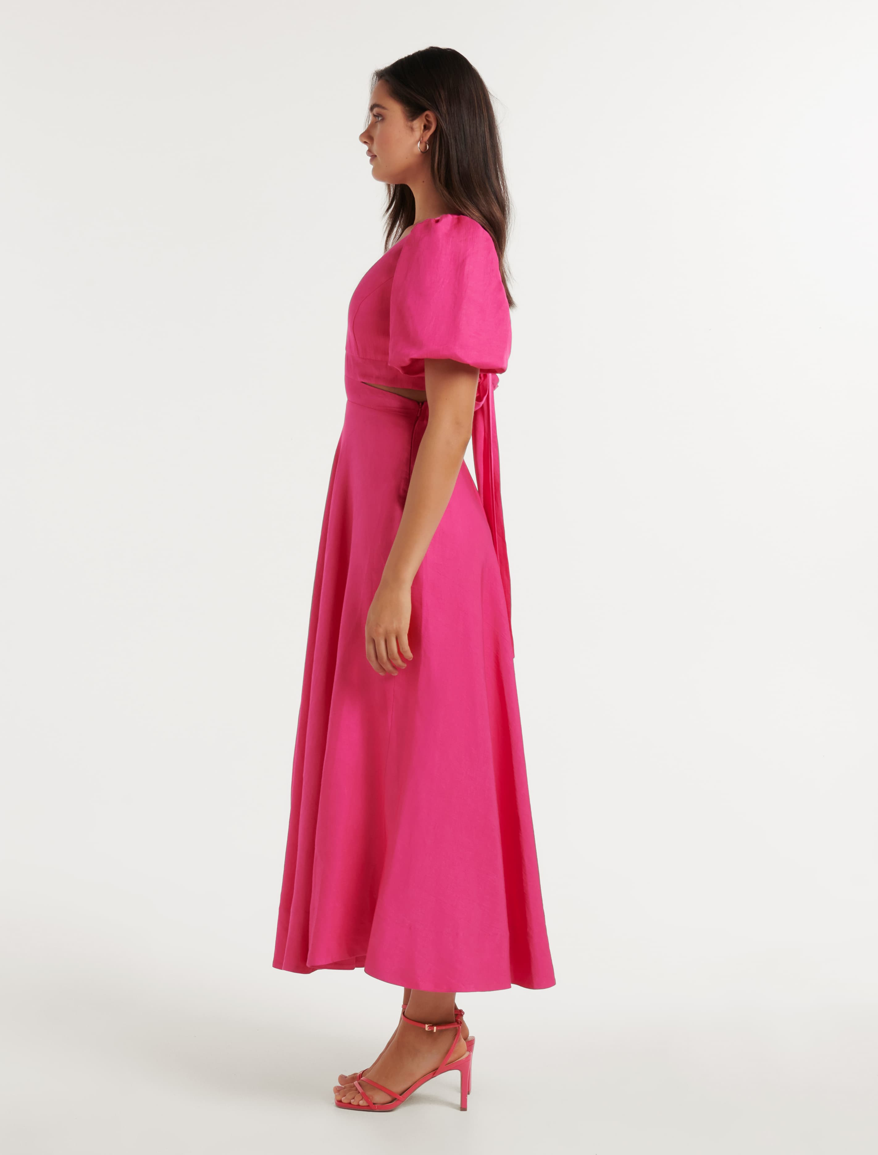 Hadley Midi Dress with Tie Back