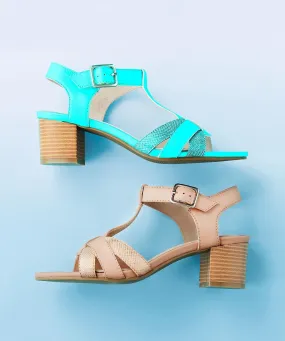 Stylish Heeled Leather Sandal