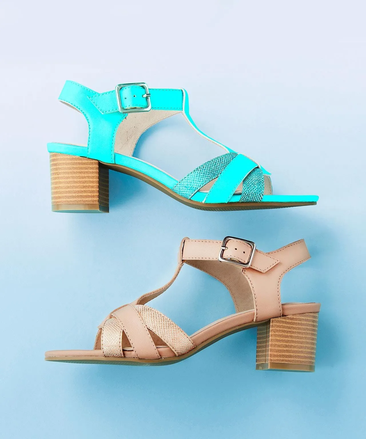 Stylish Heeled Leather Sandal