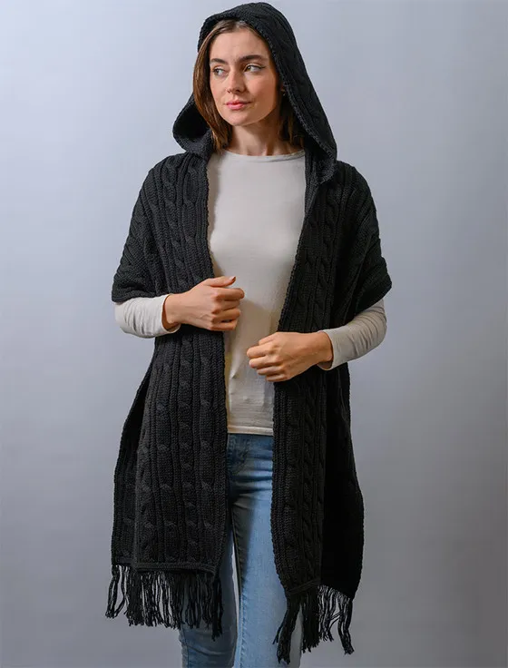 Hooded Scarf Shawl - Warm and Stylish Winter Wear