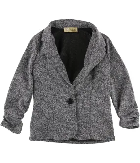 Hybrid Womens Marled One Button Blazer Jacket