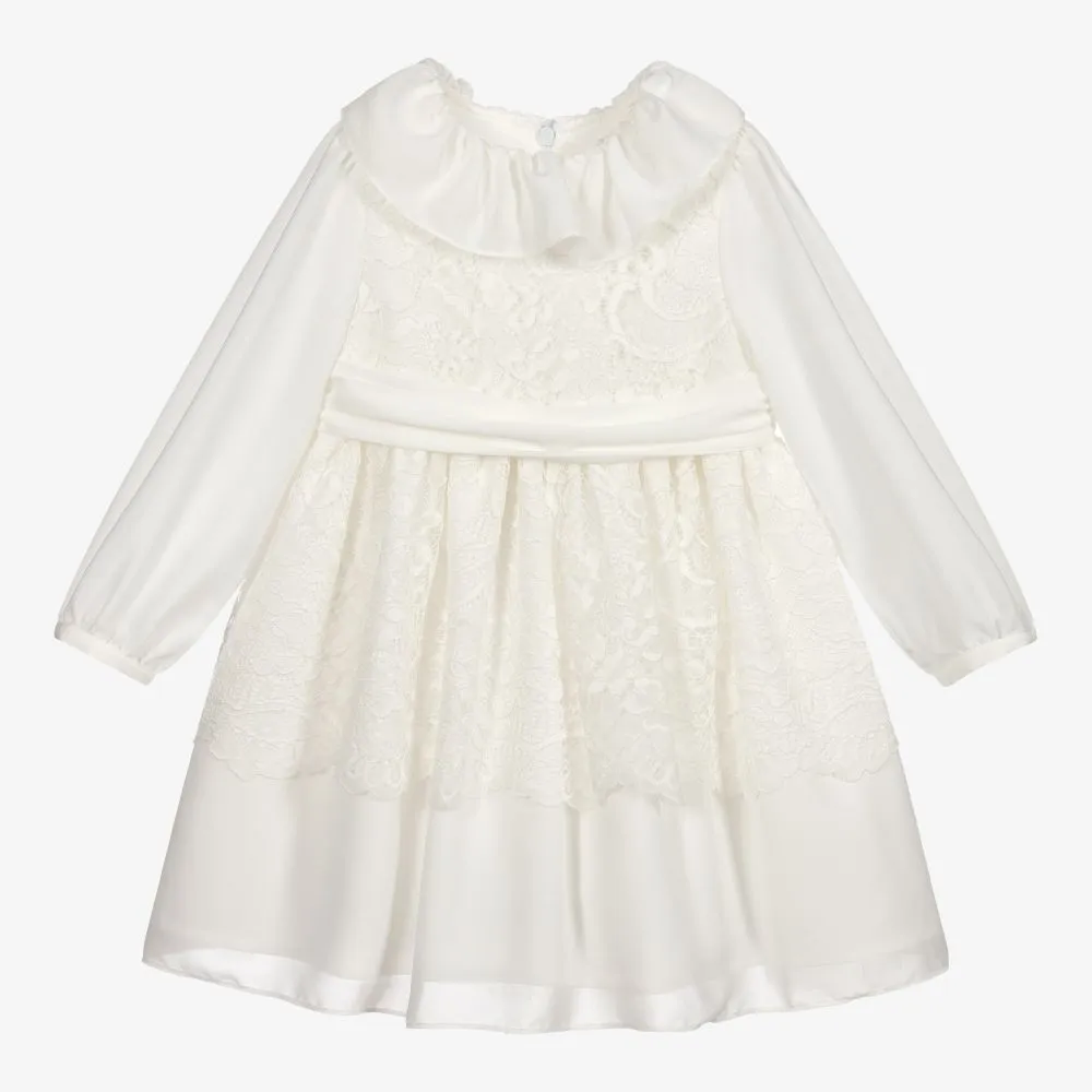 Ivory Chiffon Lace Dress