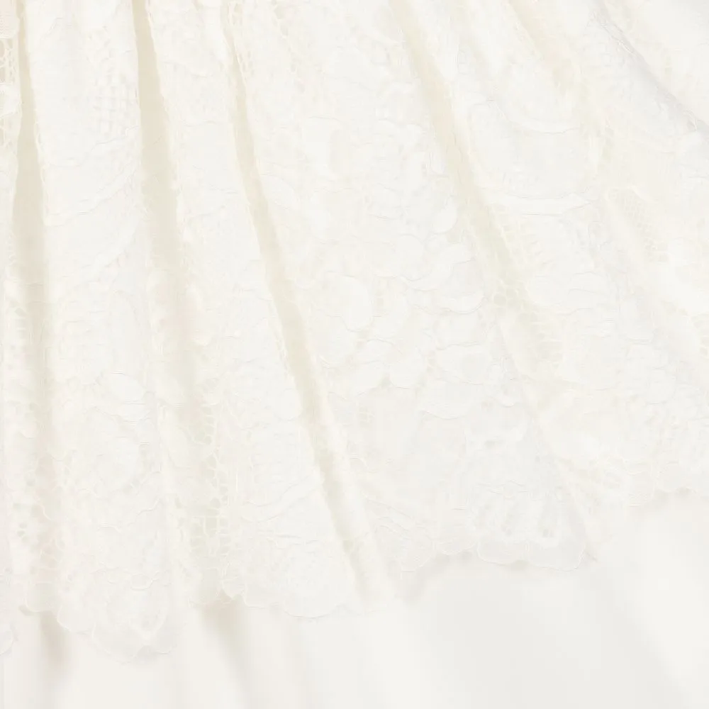 Ivory Chiffon Lace Dress