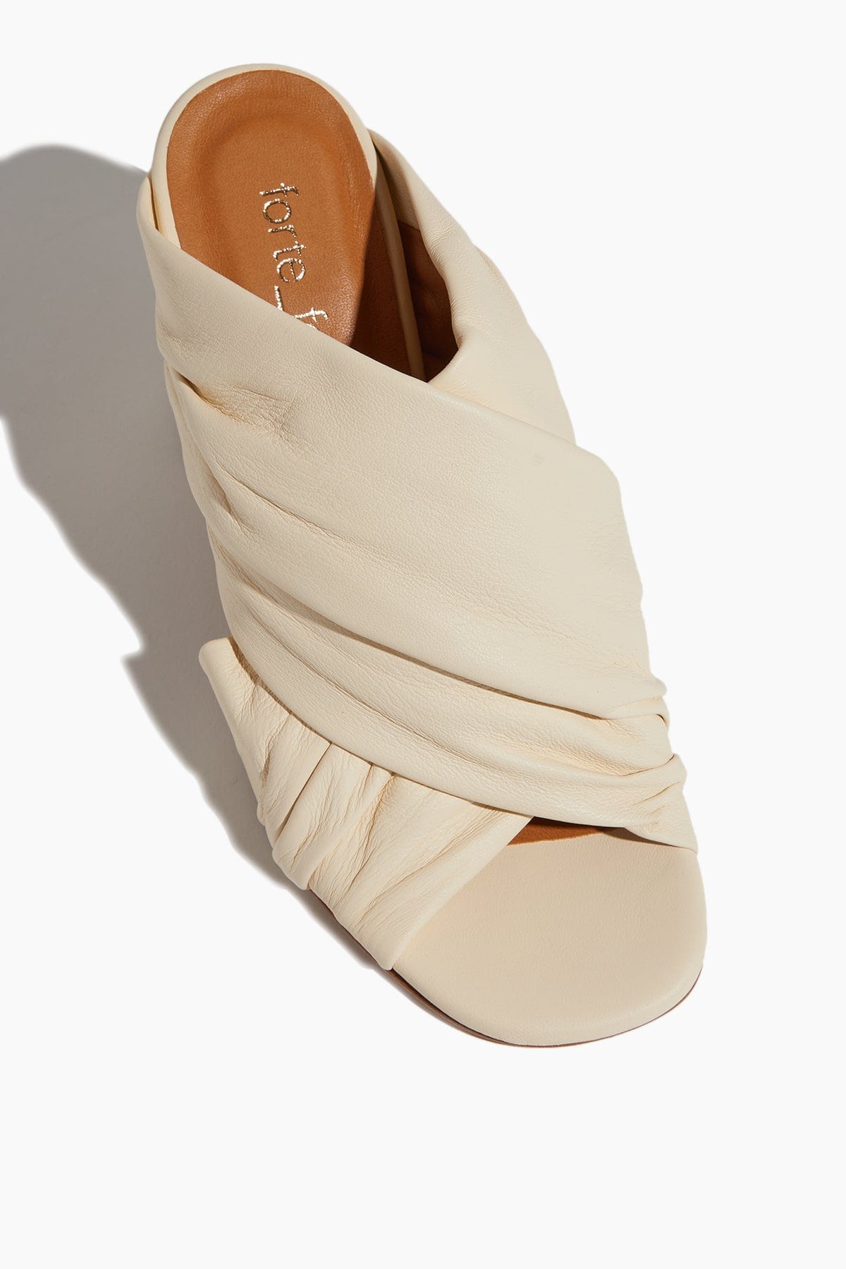 Ivory Heeled Sandals - Nappa Leather Material