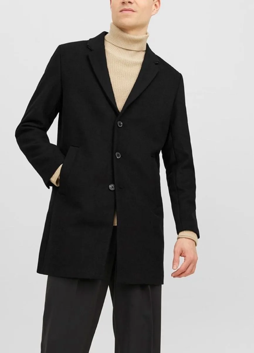 Jack Jones Morrison Wool Coat Black