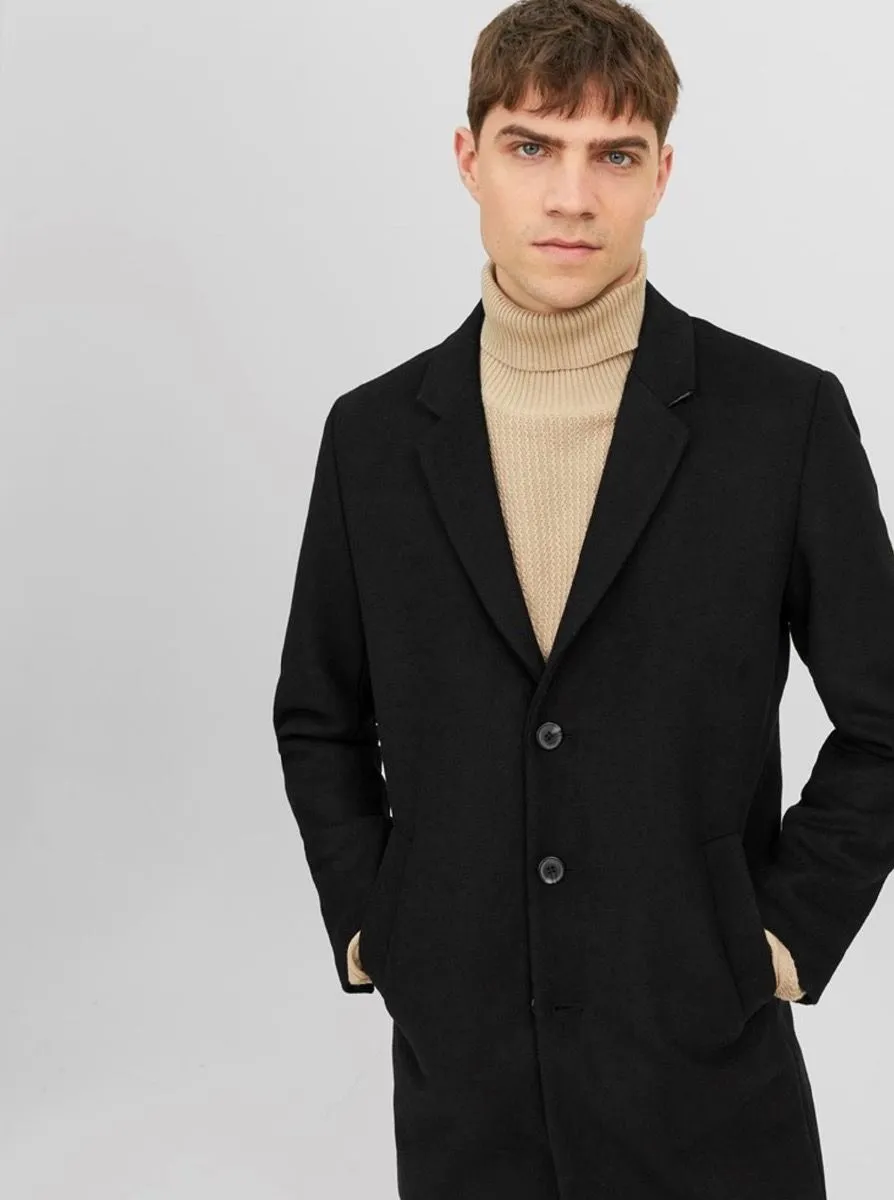 Jack Jones Morrison Wool Coat Black