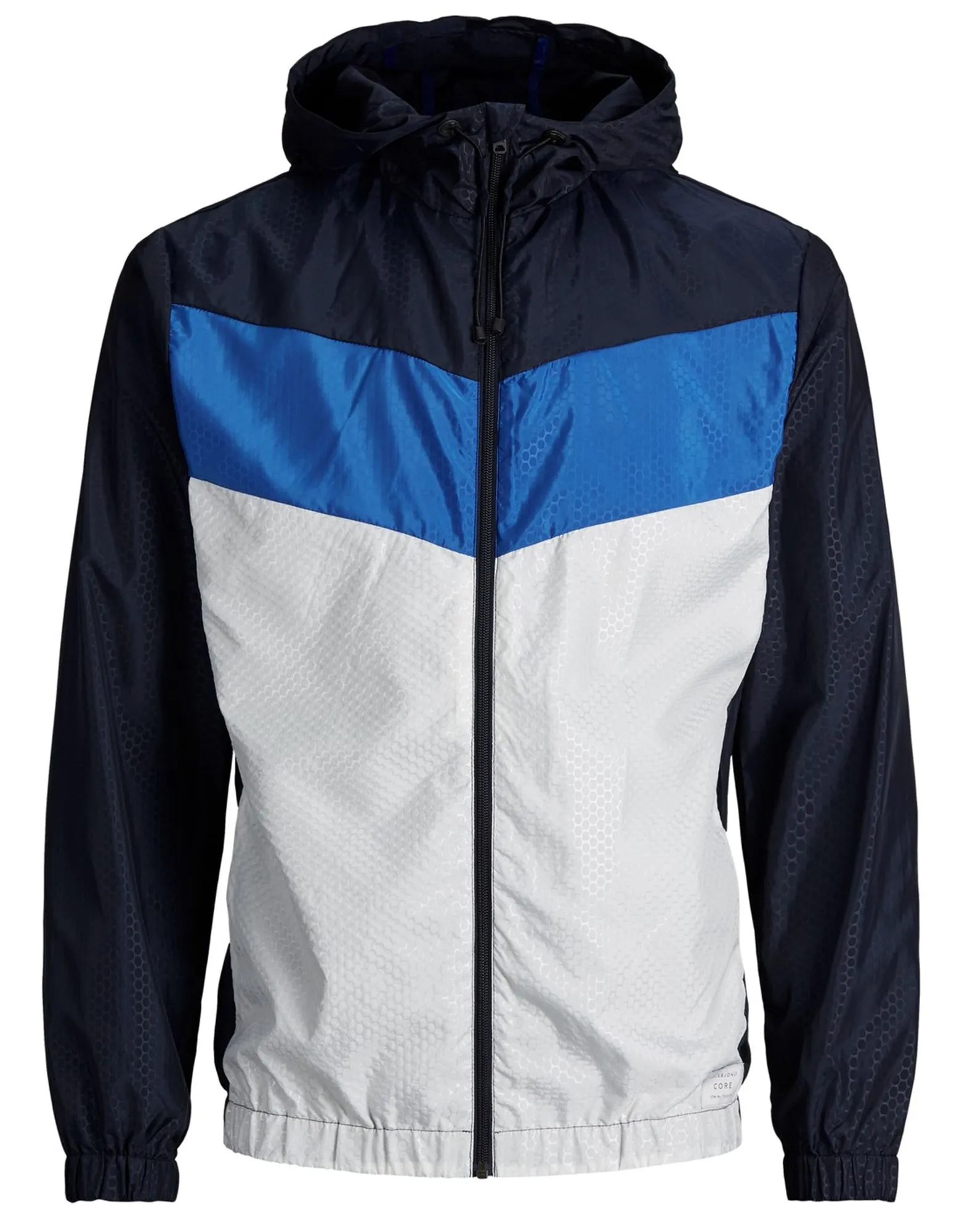 Jack Jones Hooded Zip Through Jacket Sky Captain