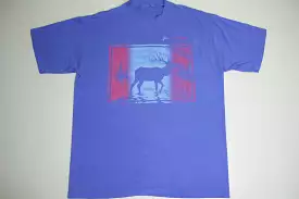 Jackson Hole Wyoming Elk Lake Vintage 80's T-Shirt