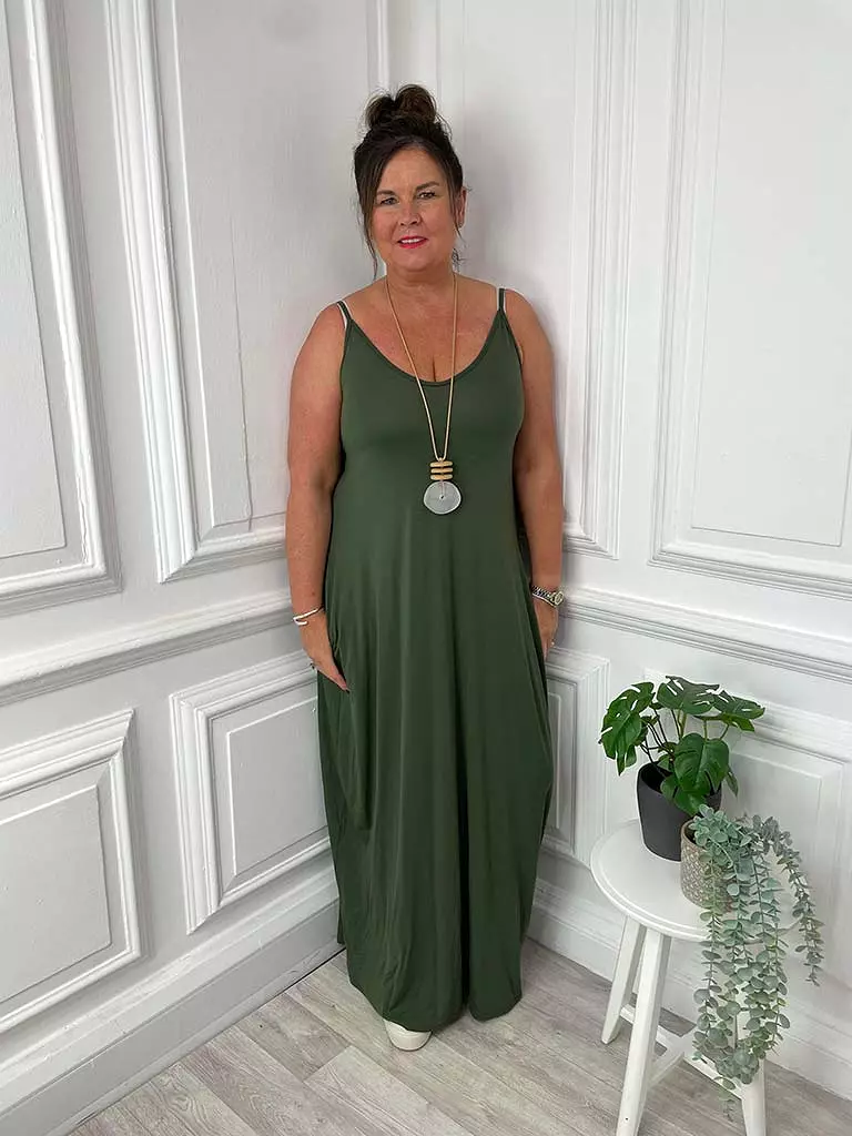 Jersey Maxi Dress Green