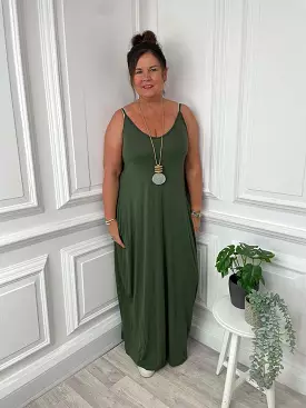 Jersey Maxi Dress Green