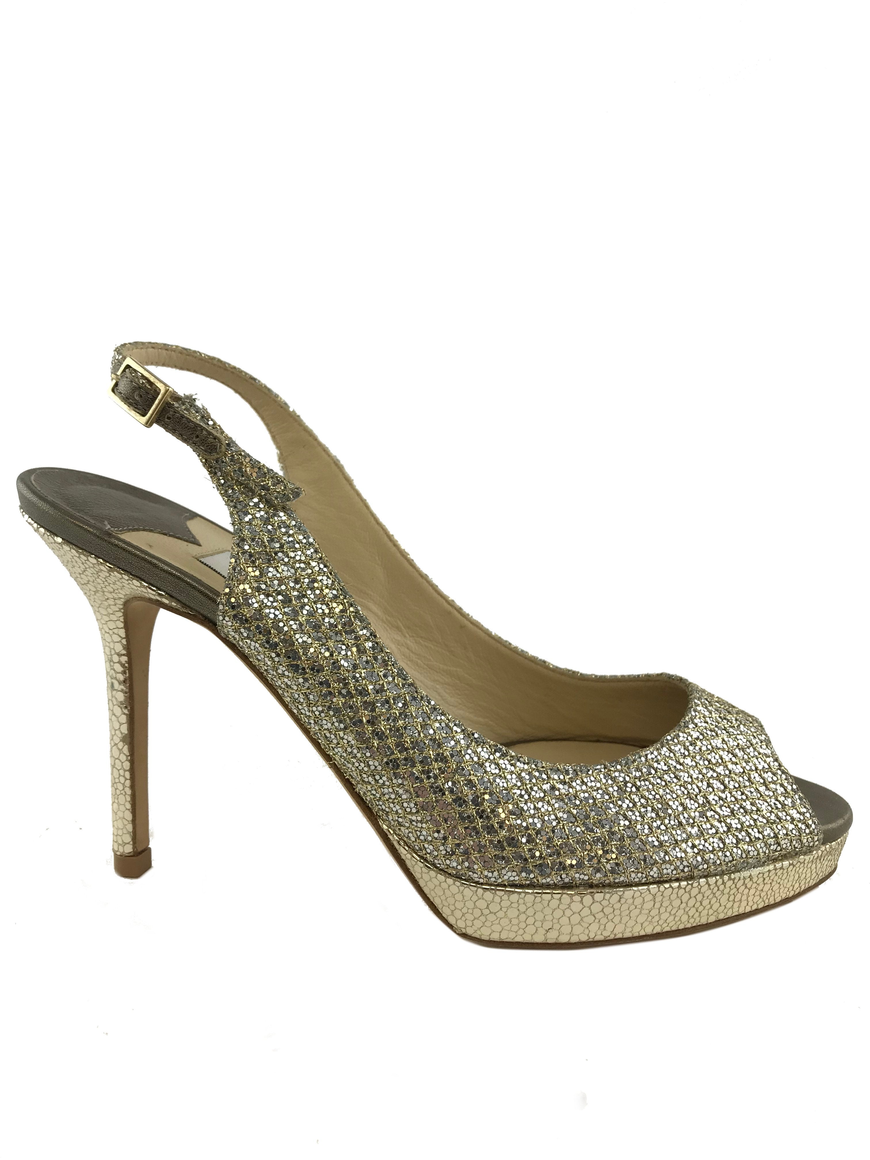 Jimmy Choo Nova Glitter Platform Slingback Sandal Size 6 - Google SEO result: Jimmy Choo Nova Glitter Platform Slingback Sandal,