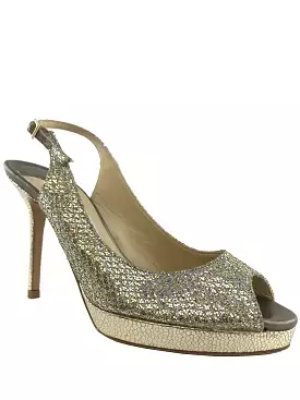 Jimmy Choo Nova Glitter Platform Slingback Sandal Size 6 - Google SEO result: Jimmy Choo Nova Glitter Platform Slingback Sandal,