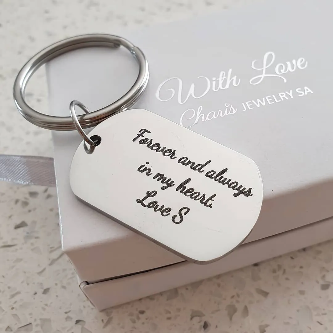 Josh Personalized Keyring, Stainless Steel - Ready in 3 Days