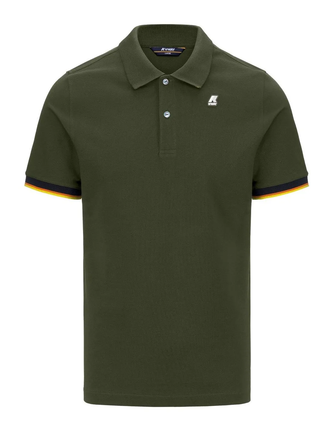 K-way men's polo shirt, K7121IW, green cypress.