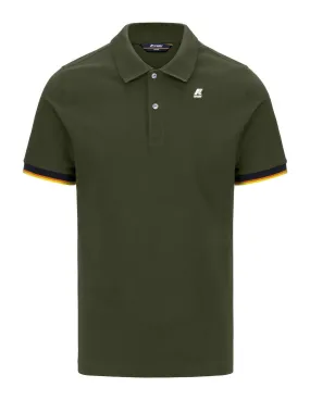 K-way men's polo shirt, K7121IW, green cypress.