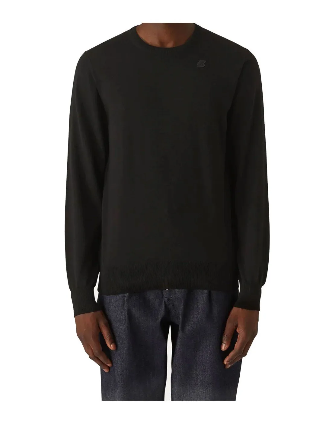 K-way men's pullover K6113BW Sebastien black merino