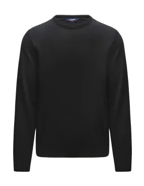 K-way men's pullover K6113BW Sebastien black merino