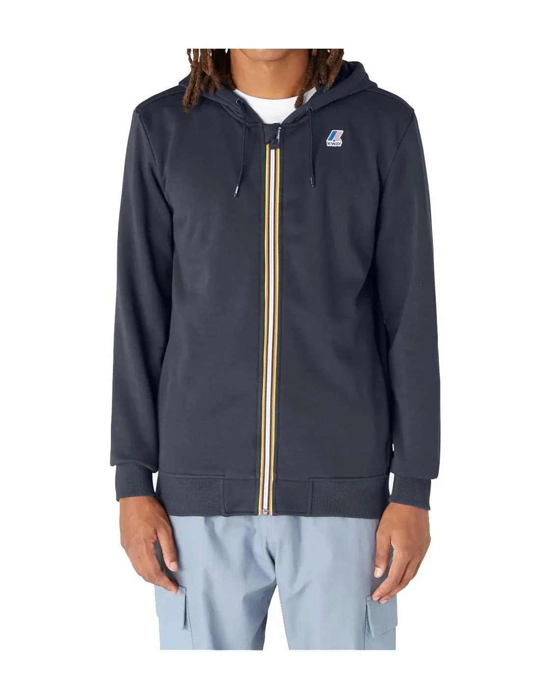 K-way men's sweatshirt K2117MW Le Vrai Arnel Hv poly co dark blue