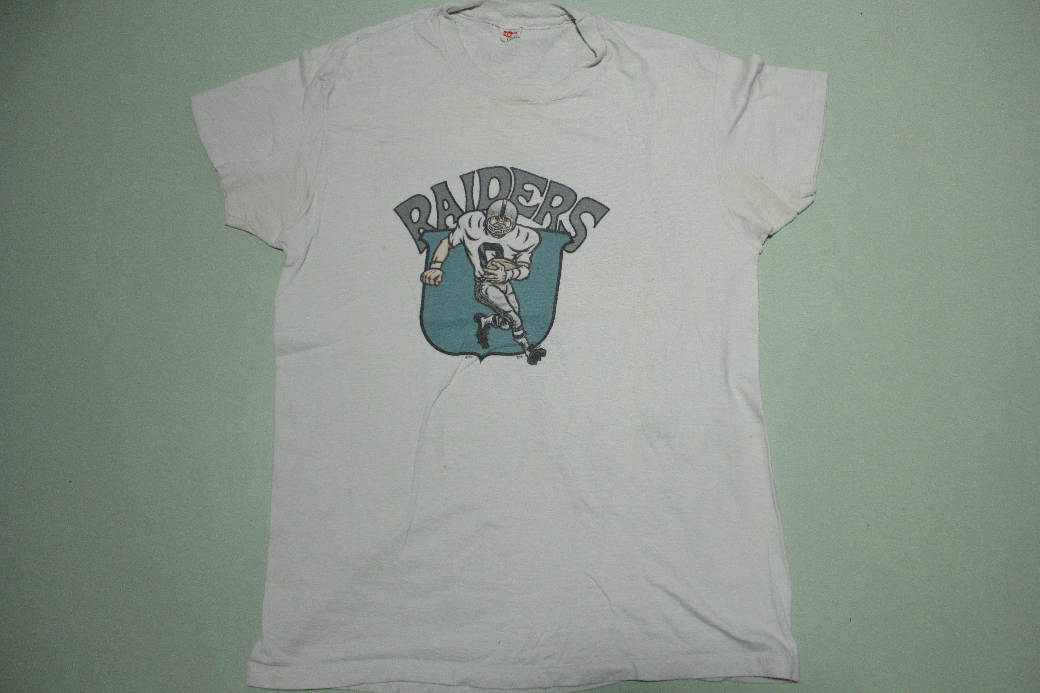 LA Raiders 80's Vintage Los Angeles Football Hanes T-Shirt