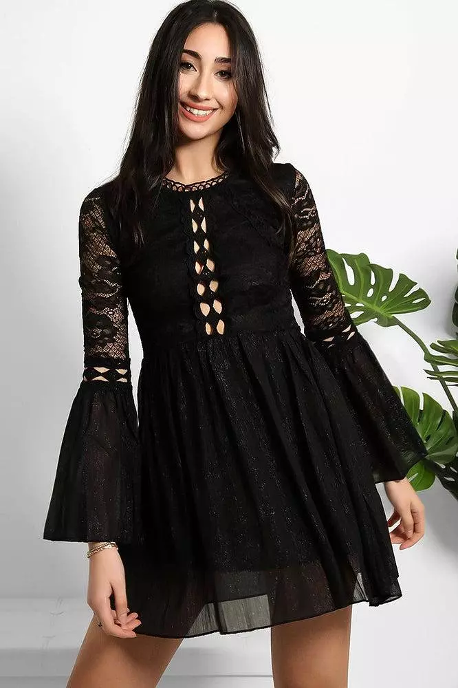 Lace Shimmer Chiffon Dress