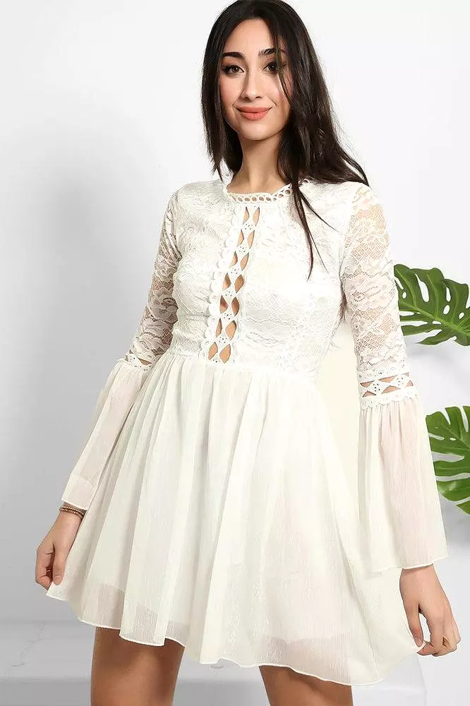 Lace Shimmer Chiffon Dress