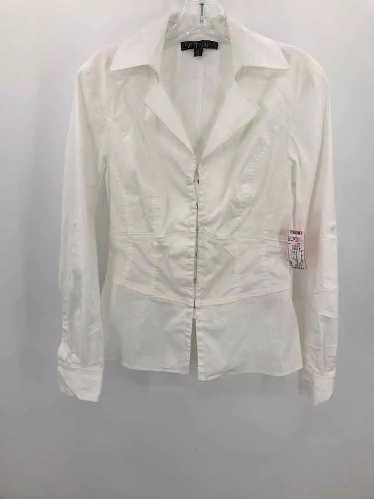 Lafayette 148 Pre-Owned Ivory Button Down Size 6