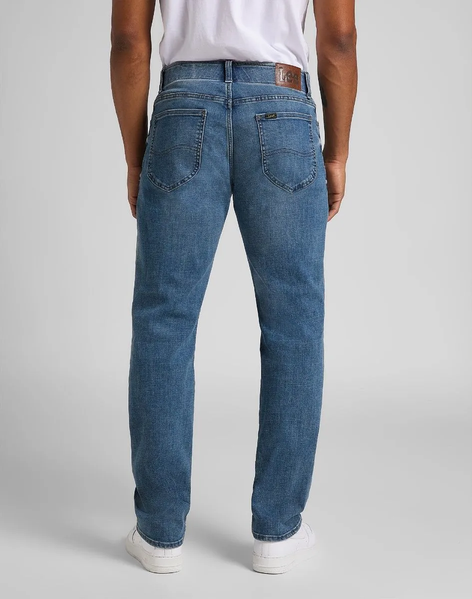 Lee Extreme Motion Straight Stretch Denim Jeans MVP Brady Classic Blue Indigo