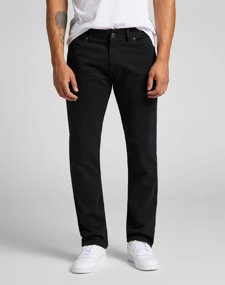 Black Lee Extreme Motion Straight Twill Stretch Chino Jeans