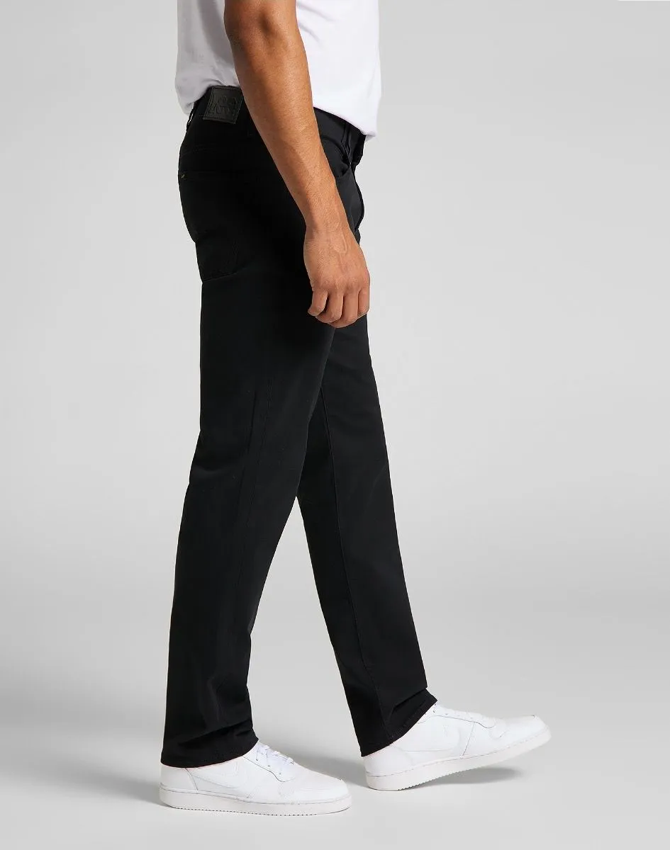 Black Lee Extreme Motion Straight Twill Stretch Chino Jeans