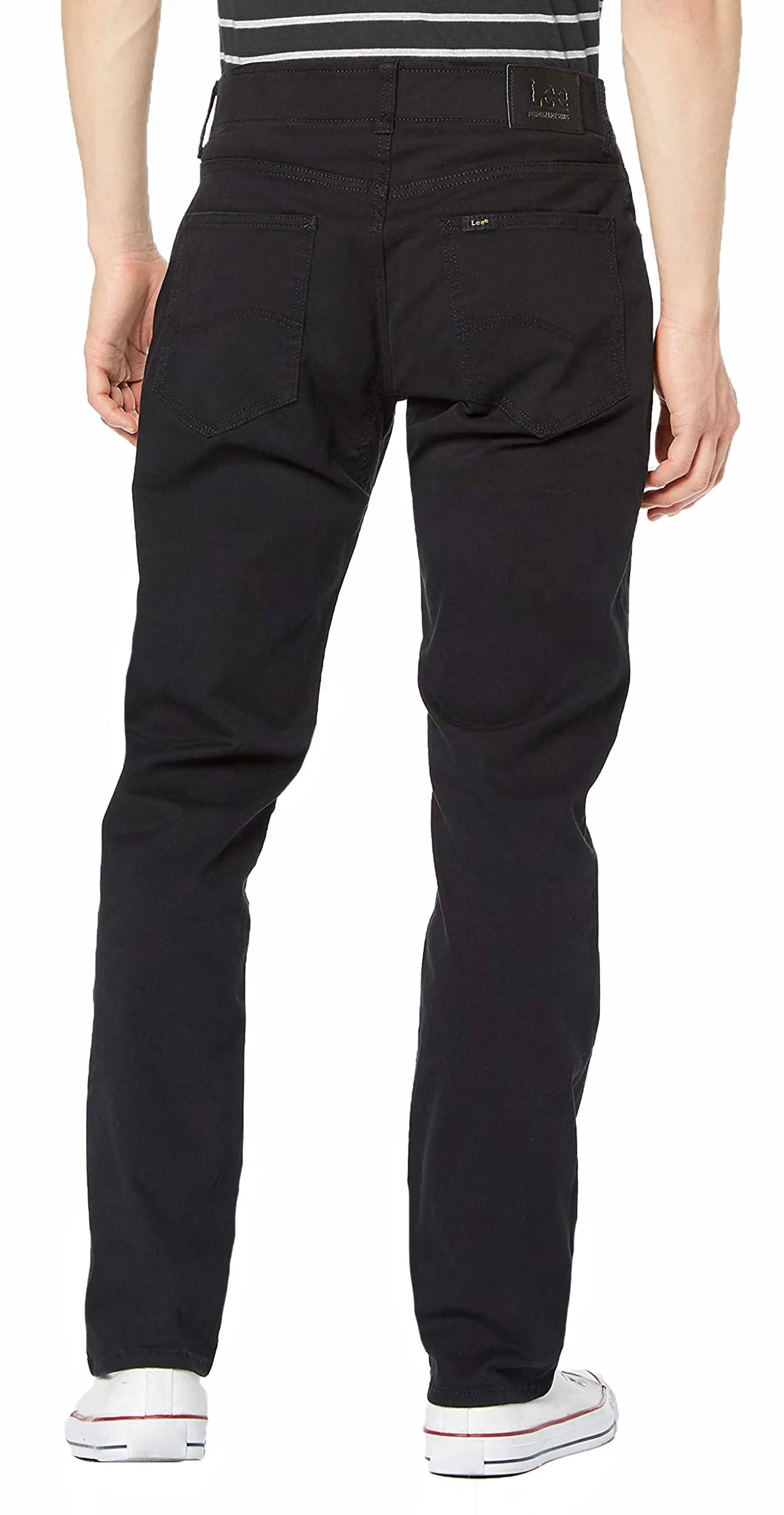 Black Lee Extreme Motion Straight Twill Stretch Chino Jeans