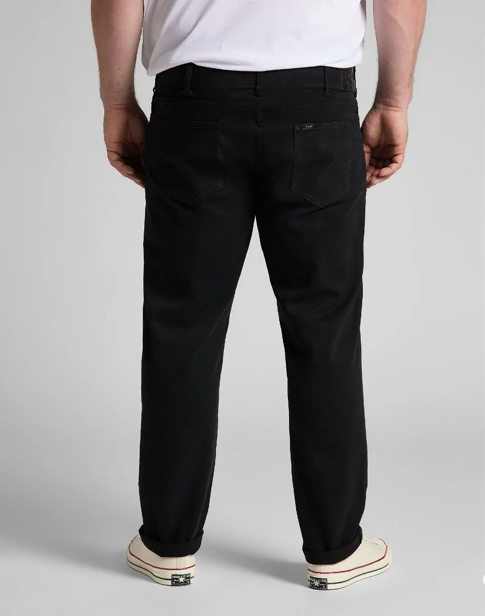 Black Lee Extreme Motion Straight Twill Stretch Chino Jeans