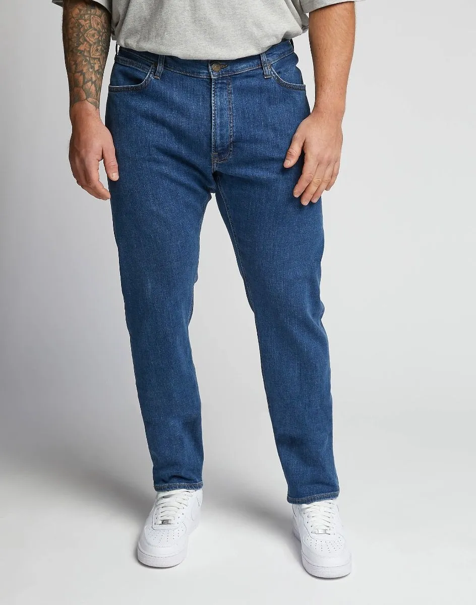 Men's Lee Luke Slim Tapered Denim Jeans in Mid Stone Wash