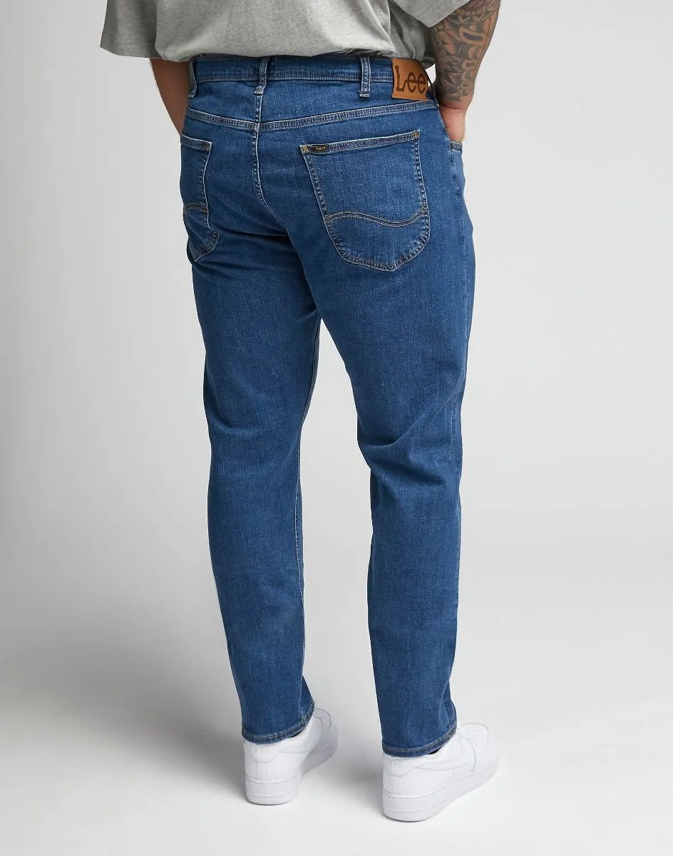 Men's Lee Luke Slim Tapered Denim Jeans in Mid Stone Wash