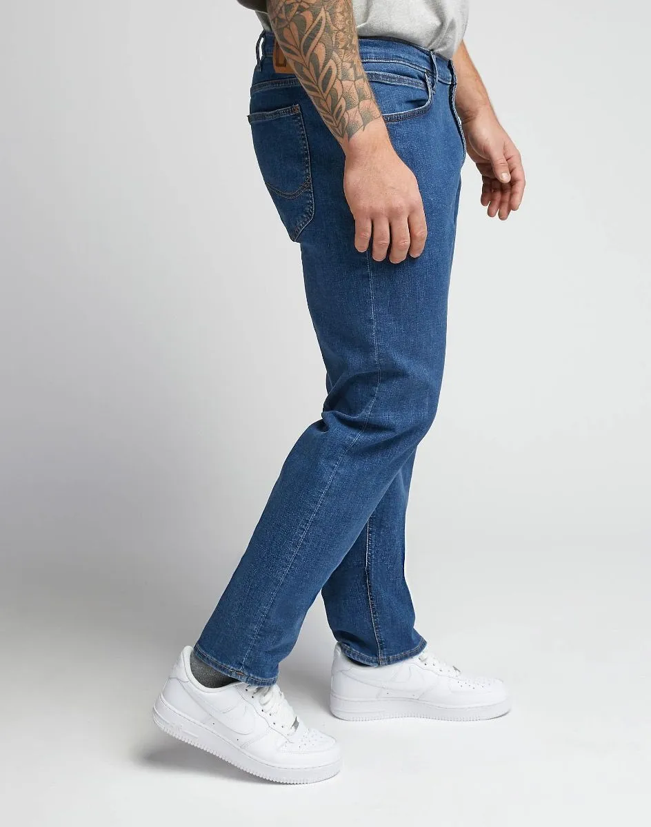 Men's Lee Luke Slim Tapered Denim Jeans in Mid Stone Wash