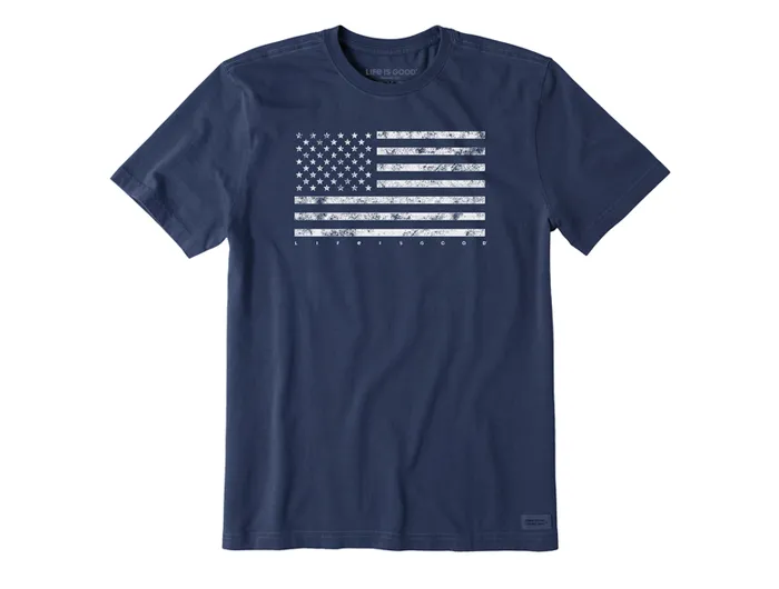 Life is Good Mens Crusher Tee Classic Flag USA