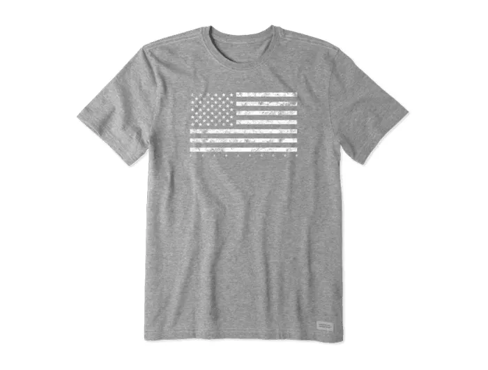 Life is Good Mens Crusher Tee Classic Flag USA