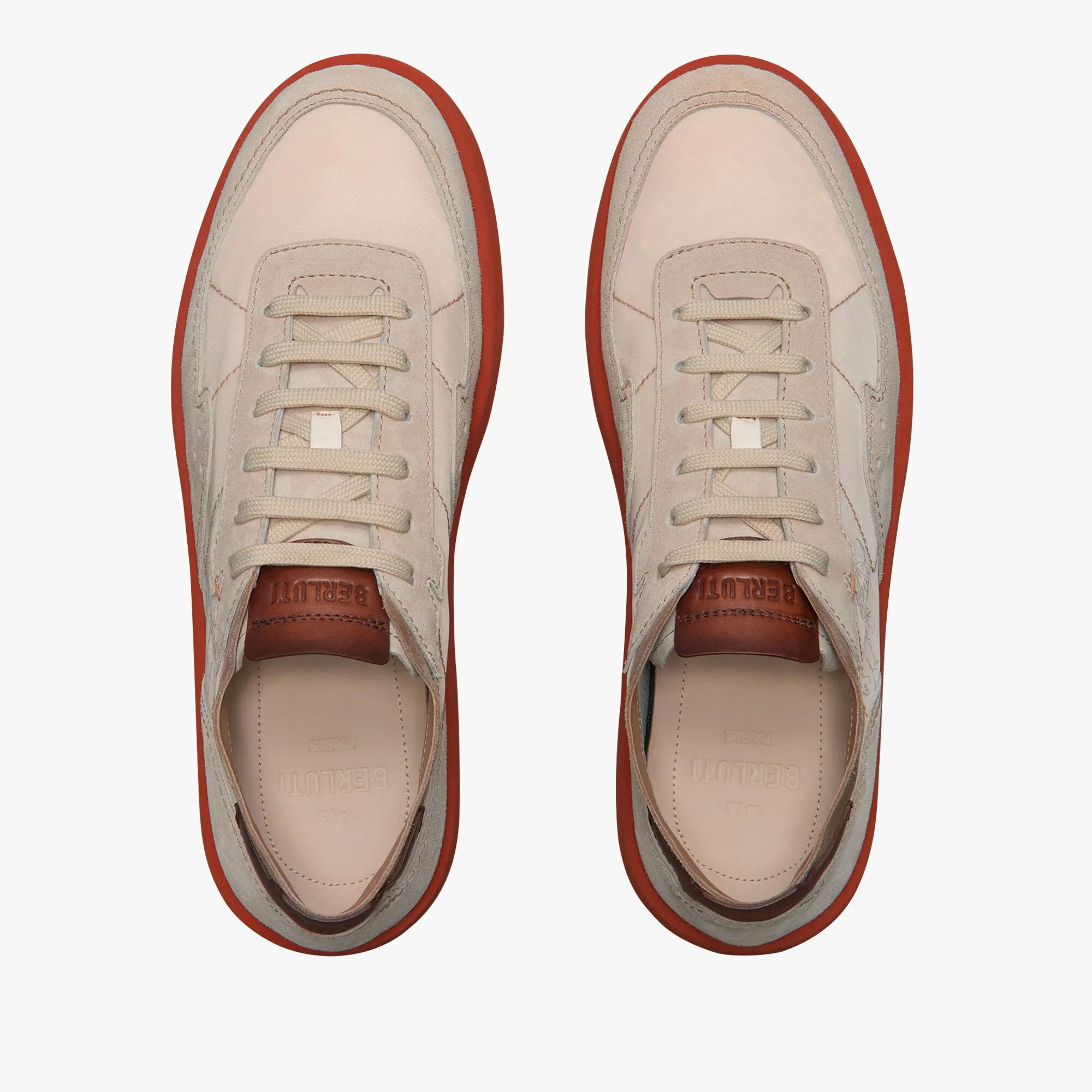 Suede Calf Leather Nylon Sneaker