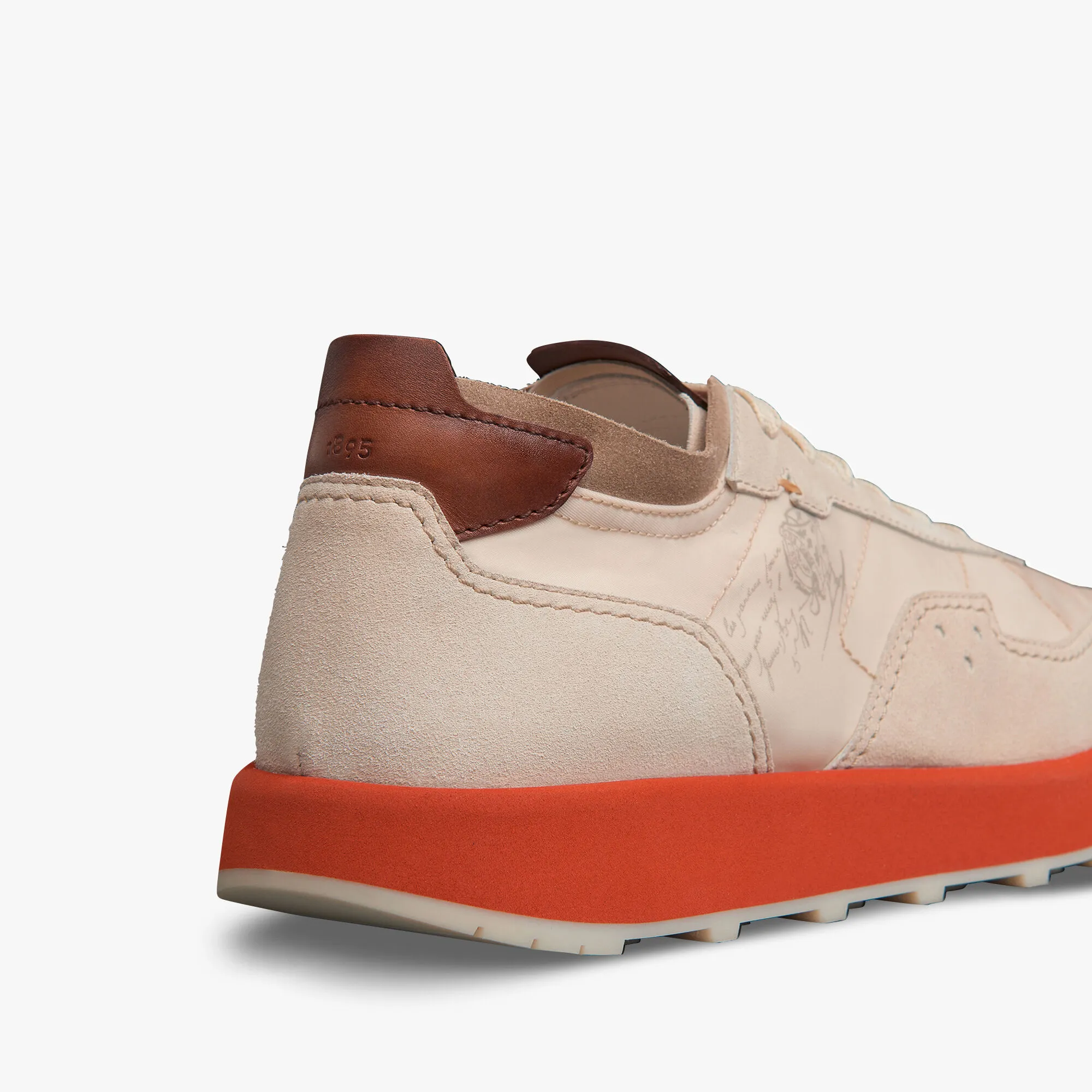 Suede Calf Leather Nylon Sneaker