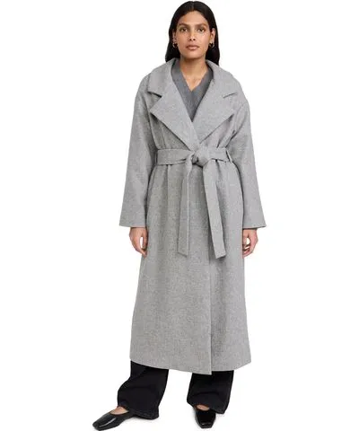 Line & Dot Damson Coat in Grey Size L