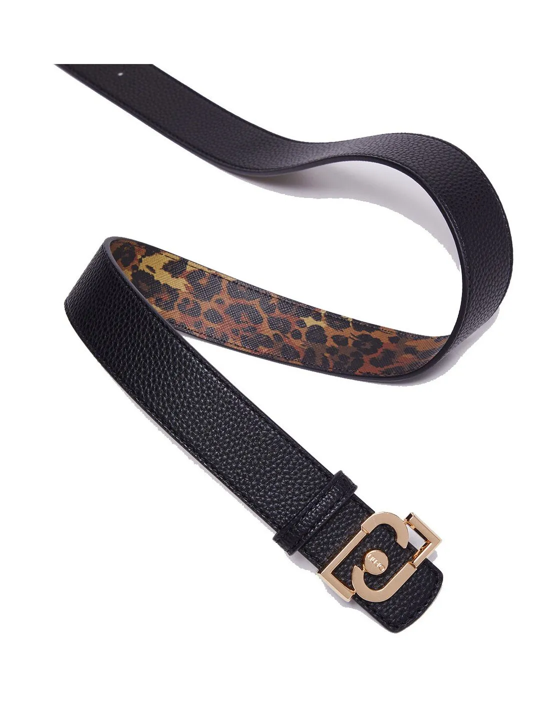 Liu Jo women's AF3394E0086 black animal print belt