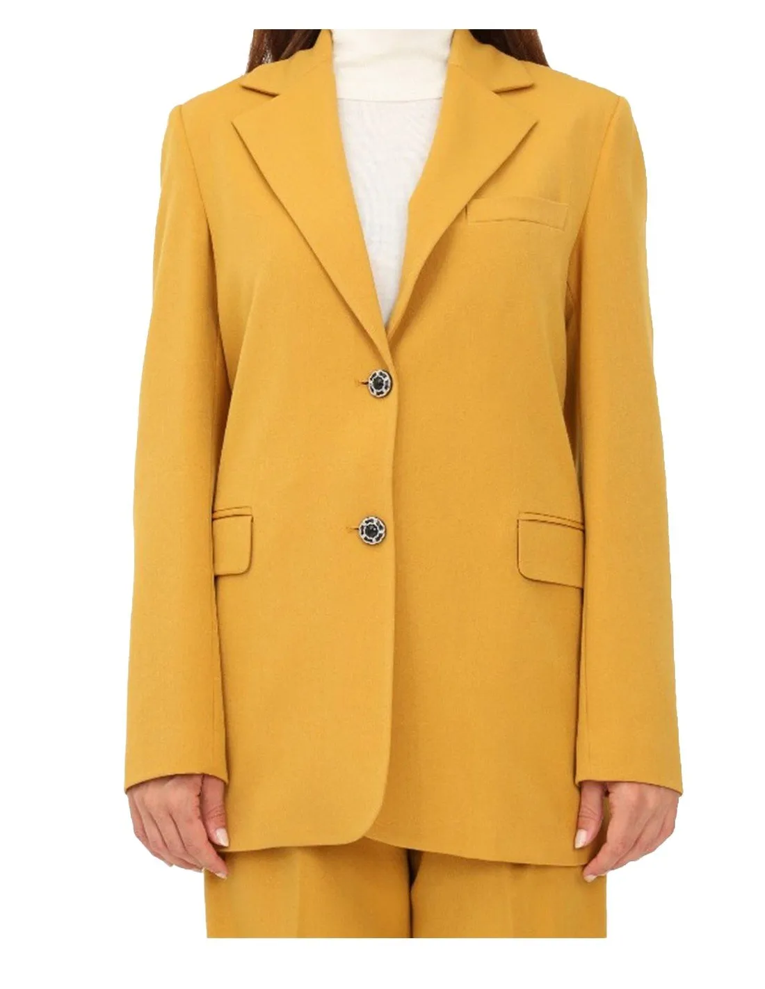 Liu Jo women's blazer in mustard yellow for autumn/winter 2022